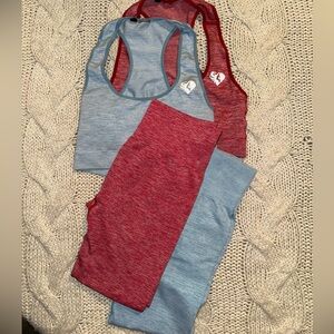 Women’s Best Blue and Red Athletic Sets bundle lot size Large